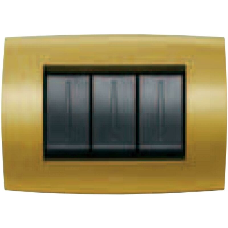 foto del prodotto abb placca soft tecnopolimero 3 moduli giallo dune lucido 2cse0315sfp