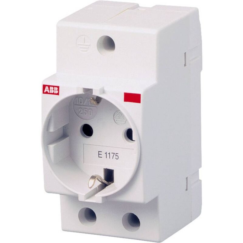 foto del prodotto abb presa da guida din senza coperchio incernierato e1175 grigio 1 pz.