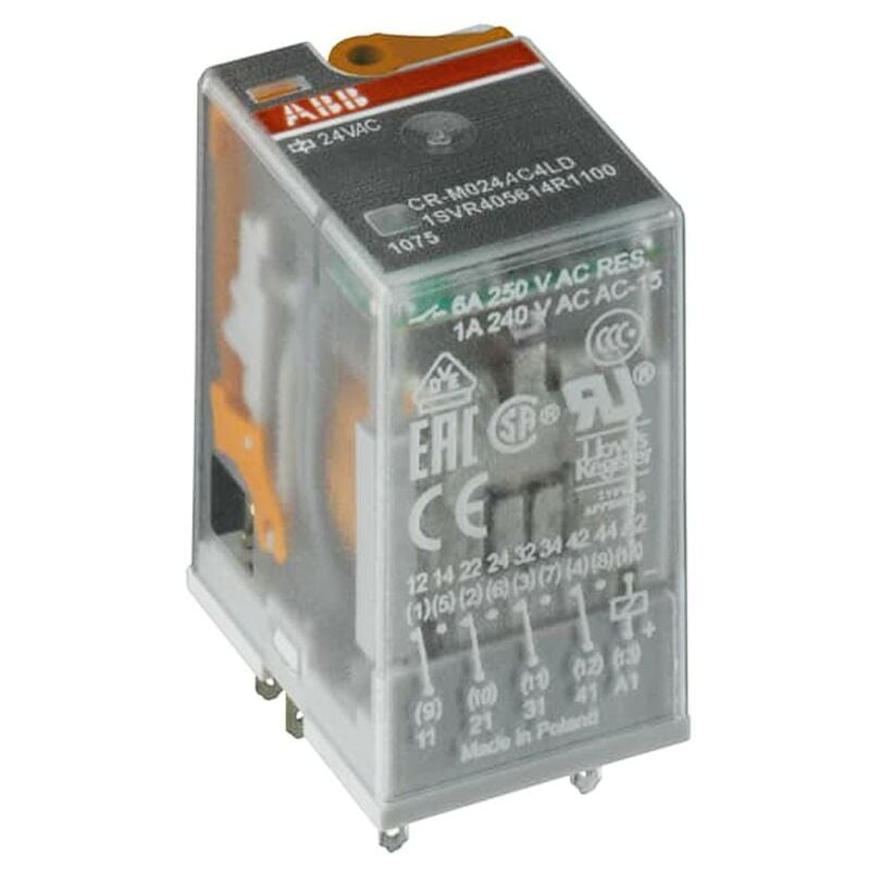 foto del prodotto abb rel industriale cr m 230v 4 contatti di scambio con led er 5926