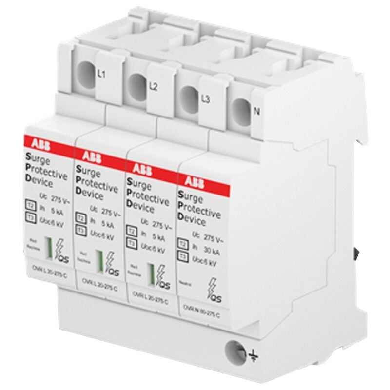 foto del prodotto abb scaricatore di sovratensione ovr t2 3 3p n imax 20ka ovr233n20275