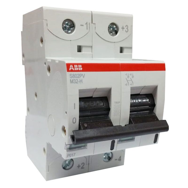 foto del prodotto abb sezionatore non automatico a 2 poli 32a 1000vdc 8kv s802pvm32h