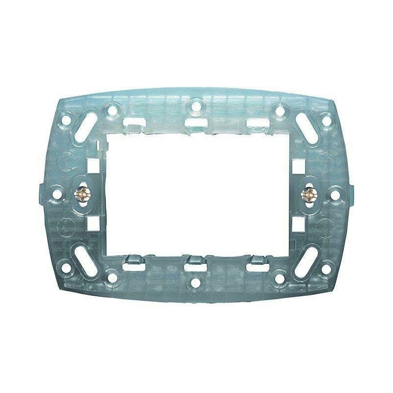foto del prodotto abb supporto 2 moduli con griffe per scatola rotonda chiara 2csk1612ch