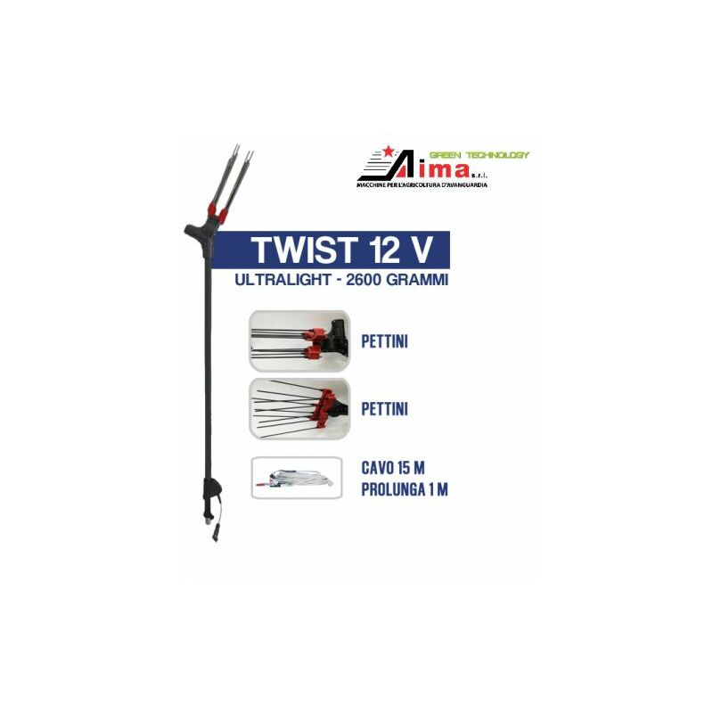 foto del prodotto abbacchiatore a batteria in carbonio aima twist 12v scuotitore scuotiolive 31762