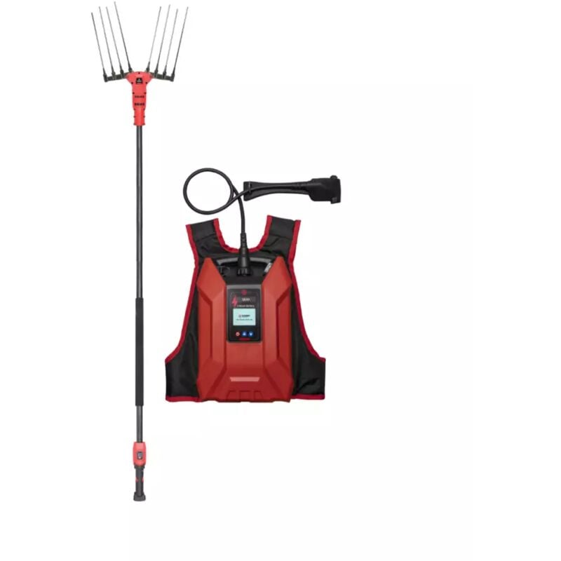 foto del prodotto abbacchiatore olive a batteria zainato dc50.4 blue bird olimpo 23 56 movimento orizzontale asta fissa 2,4 mt
