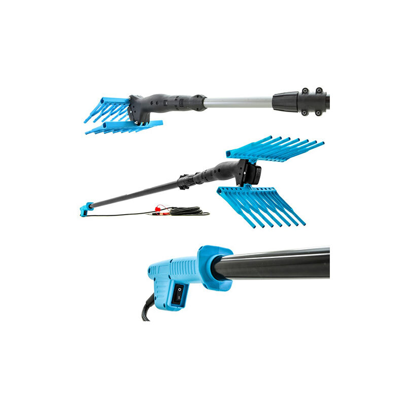 foto del prodotto abbacchiatore scuotitore per olive a batteria con asta telescopica fino a 3 metri 12v 140w