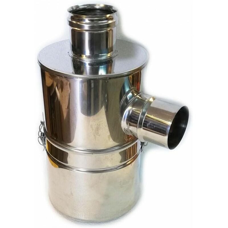 foto del prodotto abbattitore di fuliggine ad acqua d100 per stufe pellet in acciaio inox aisi304