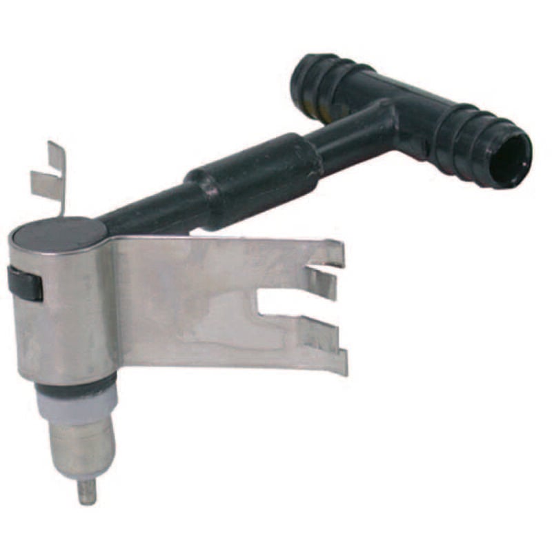 foto del prodotto abbeveratoio automatico a goccia con raccordo a t per conigli lt.30 di portata mm. 70x70x38h.
