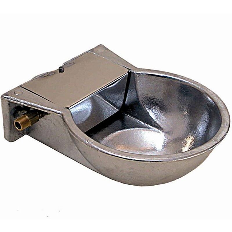 foto del prodotto abbeveratoio in alluminio a livello costante con raccordo in ottone e galleggiante in plastica per cavalli