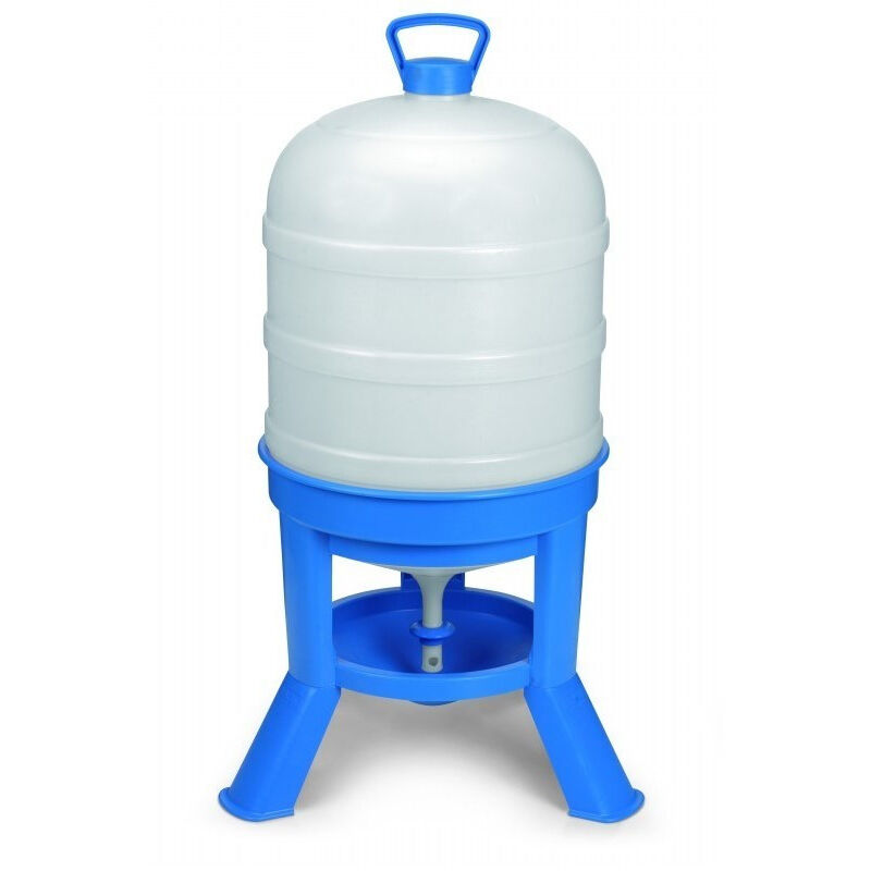 foto del prodotto abbeveratoio per galline 40 litri in plastica con gambe 46x83,5 cm abbeveratoio per 20 24 animali plastica resistente bl