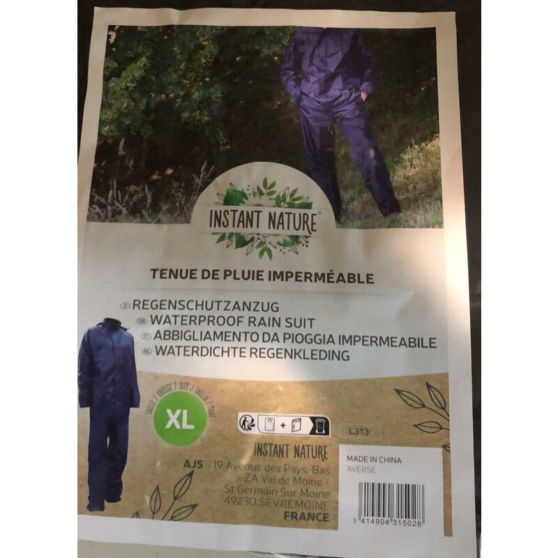 foto del prodotto abbigliamento da pioggia averse blu xl