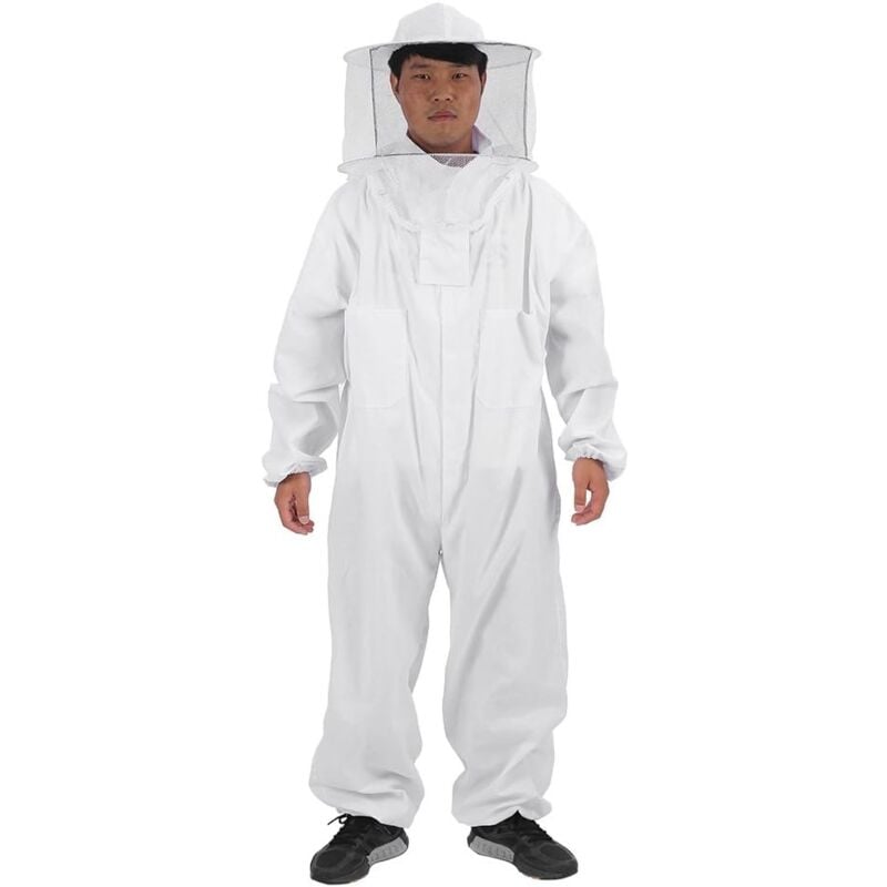 foto del prodotto abbigliamento per apicoltori attrezzatura protettiva professionale per apicoltori con velo protezione completa per apicoltori apicoltori bianco l