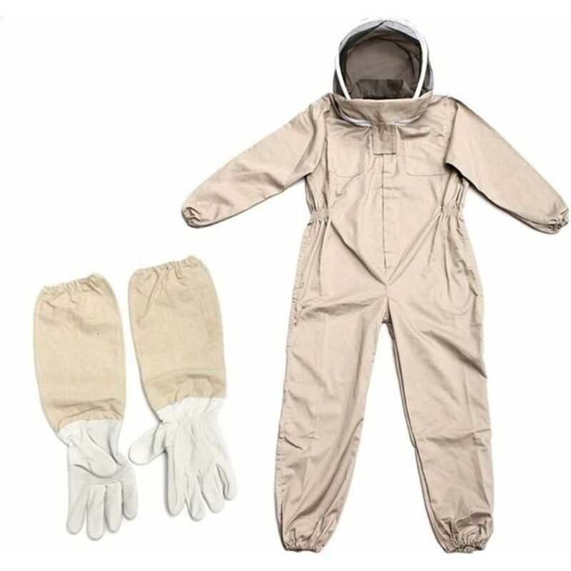 foto del prodotto abbigliamento per apicoltura abbigliamento per apicoltura abbigliamento professionale per apicoltore con velo autoportante e guanti lunghi xl