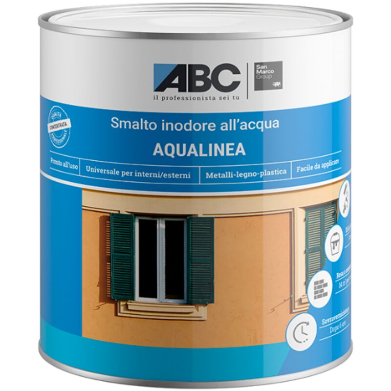 foto del prodotto abc smalto aqualinea lucido nero lt1