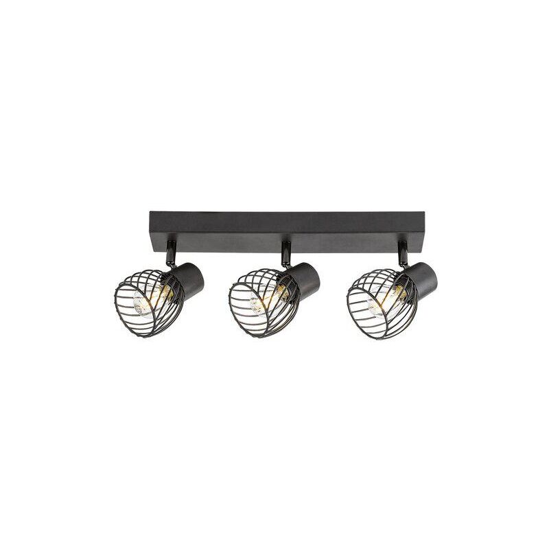 foto del prodotto aberama, indoor ceiling lamp, black plastic lamp, e14 3xmax1