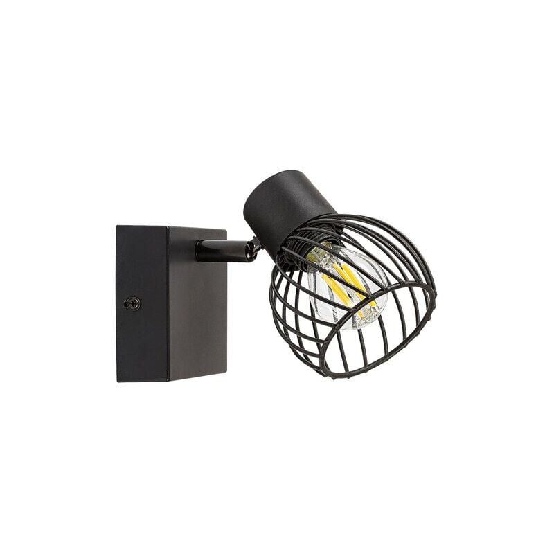 foto del prodotto aberama, indoor wall lamp, black plastic lamp, e14 1xmax10w,