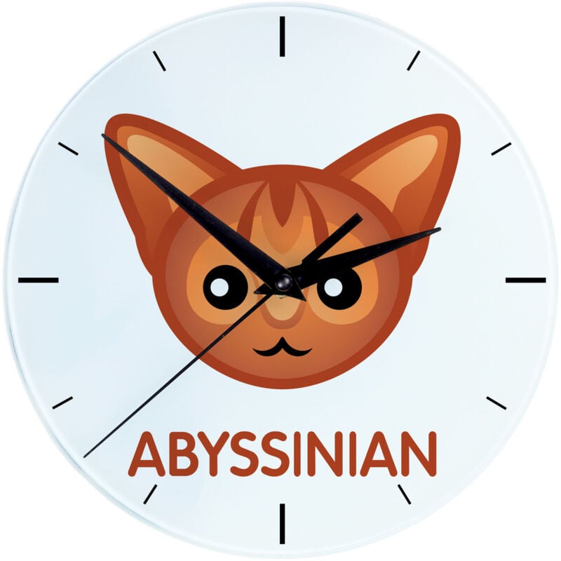 foto del prodotto abissino orologio in mdf con grafica e scritta del marchio art dog