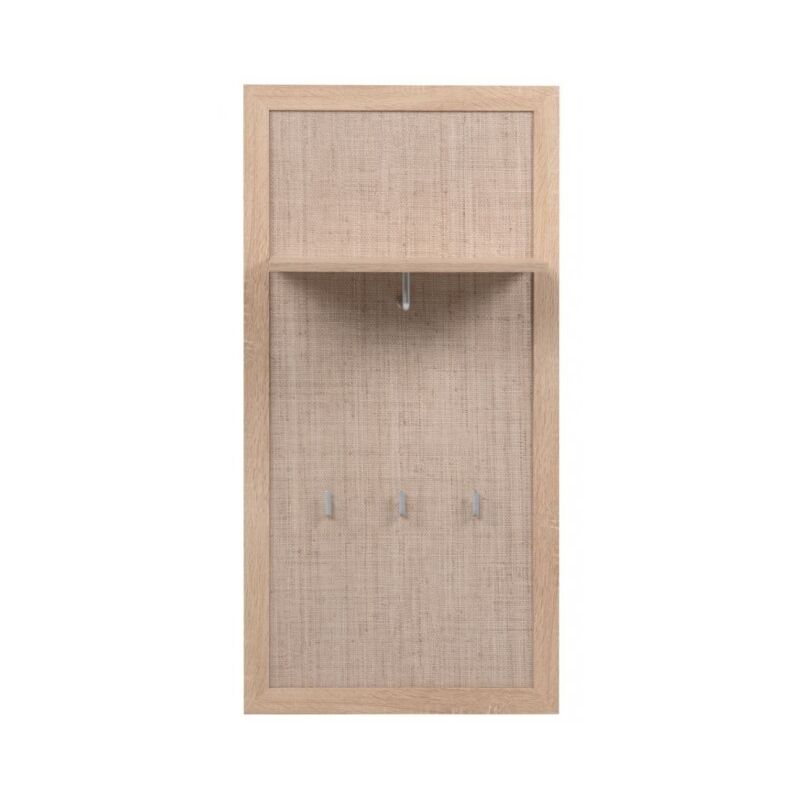 foto del prodotto abitare appendiabiti 55x110 cm rovere chiaro con un ripiano ed un gancio agrigento