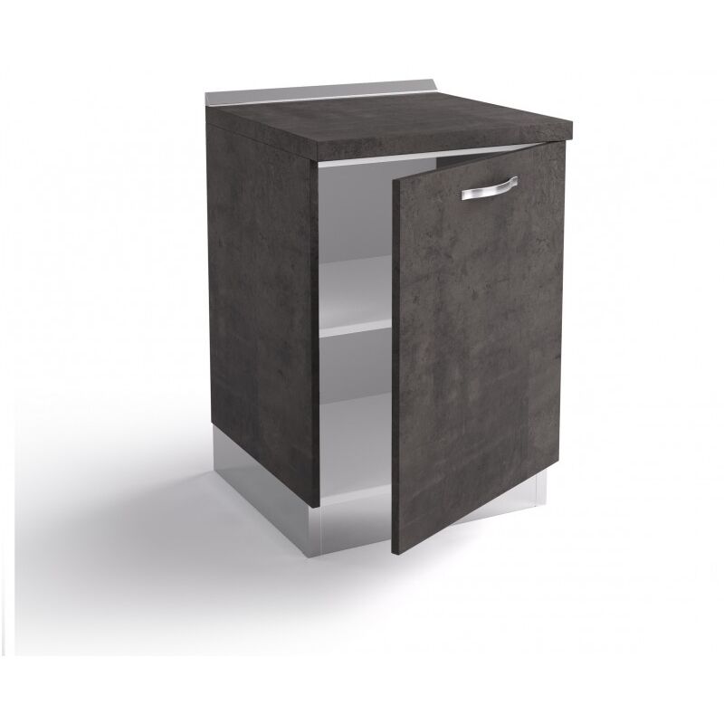 foto del prodotto abitare base cucina 60x60x84 cm in legno color lava con un anta massa