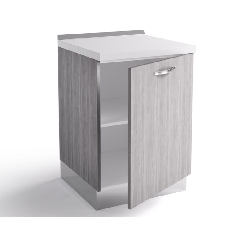 foto del prodotto abitare base cucina 60x60x84 cm in legno grigio islanda con un anta massa
