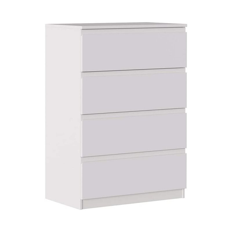 foto del prodotto abitare cassettiera 113 cm bianco opaco con quattro cassetti cosenza