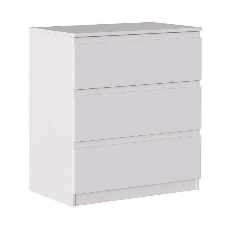 foto del prodotto abitare cassettiera 87 cm bianco opaco con 3 cassetti cosenza