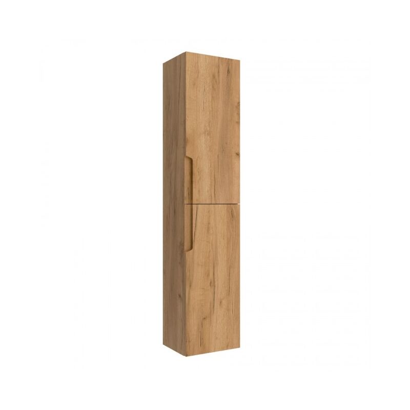foto del prodotto abitare colonna bagno sospesa rovere africa 30x140 cm con due ante vanda