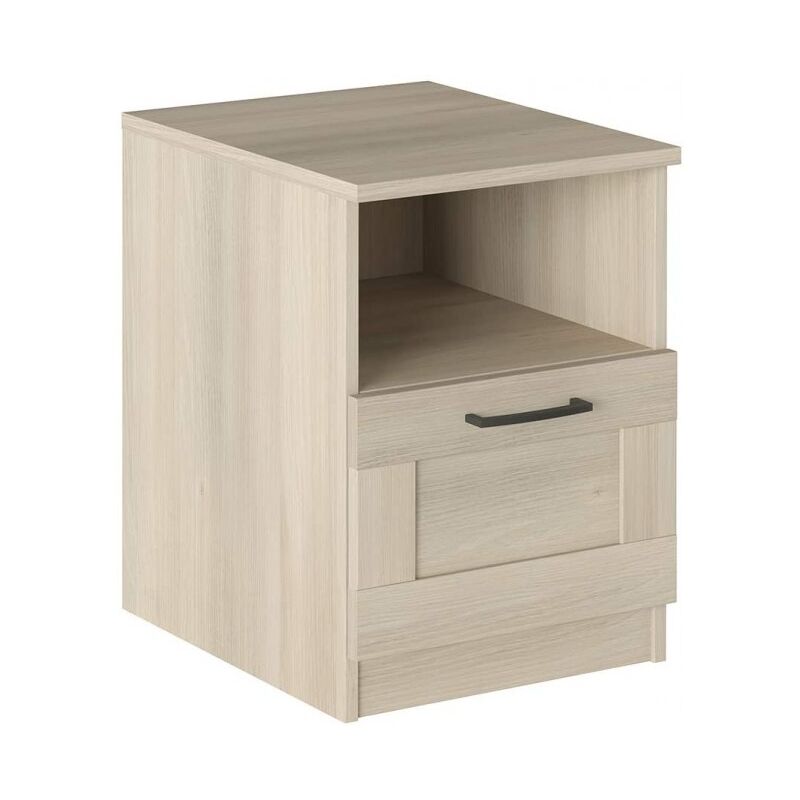 foto del prodotto abitare comodino 40x44,5x53,5 cm rovere con un cassetto ed un vano silvi