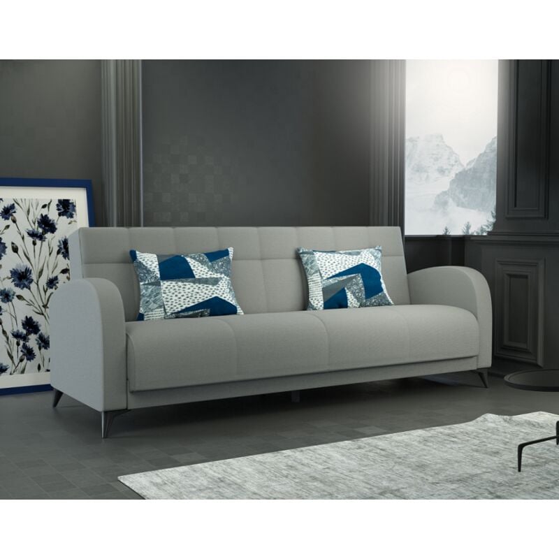 foto del prodotto abitare divano letto tre posti 204x85 cm colore grigio bolsena