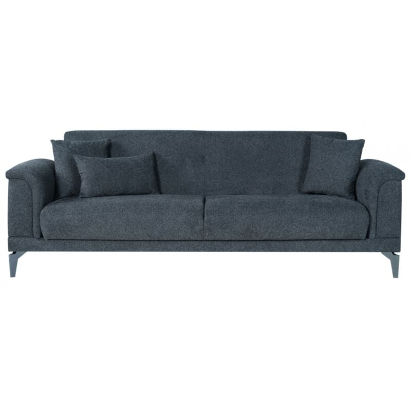 foto del prodotto abitare divano letto tre posti 228x85 cm in tessuto grigio scuro oglio