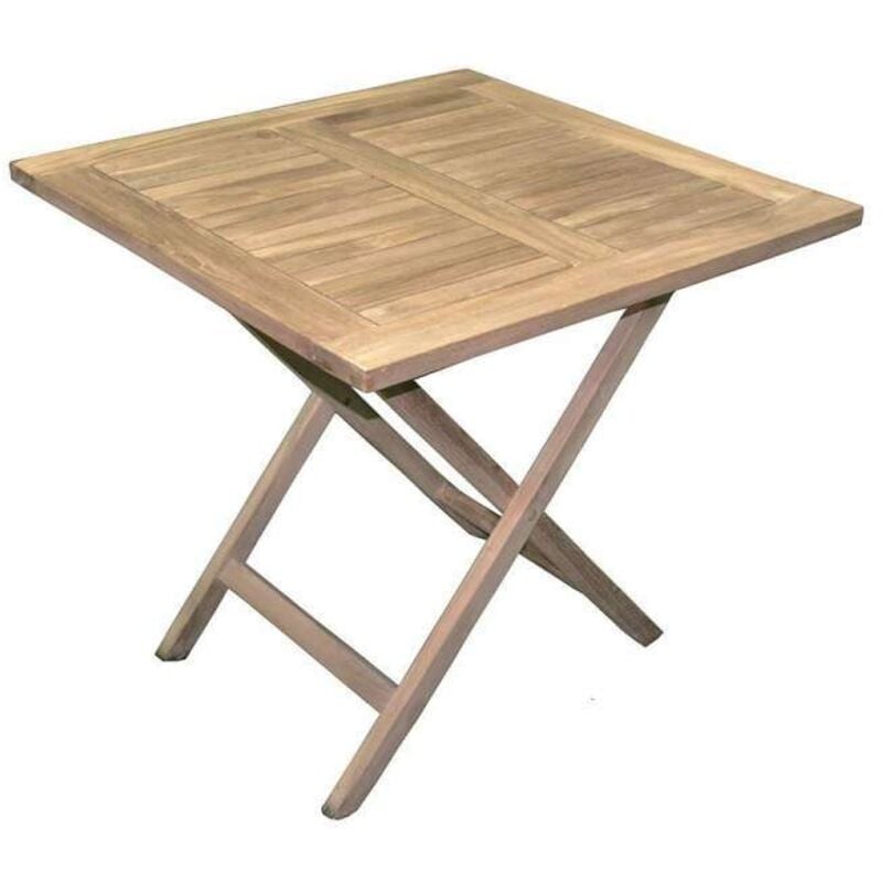 foto del prodotto abitare greenwood tavolo da giardino vulcano 80x80 cm legno di teak