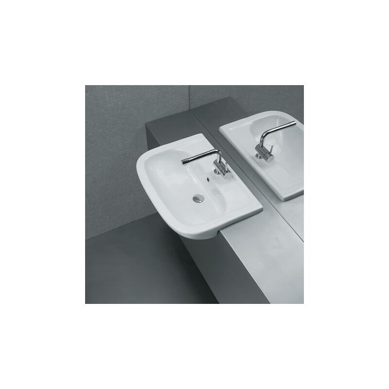 foto del prodotto abitare lavabo nemi semincasso cm. 66x48 in ceramica di ceramica galassia