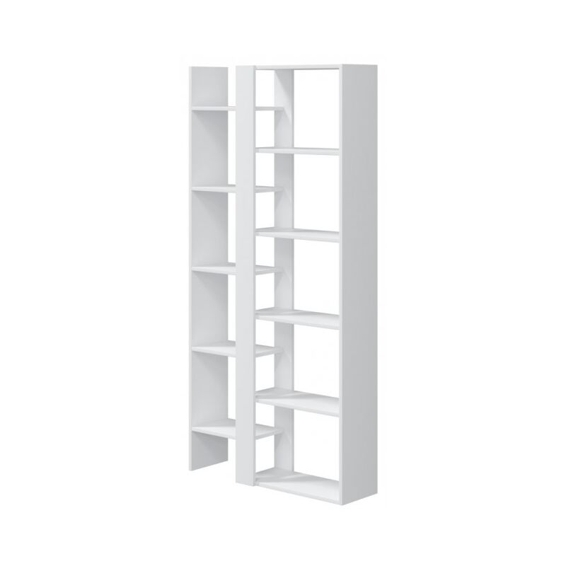 foto del prodotto abitare libreria 78x25x162 cm bianco opaco con 11 ripiani dali