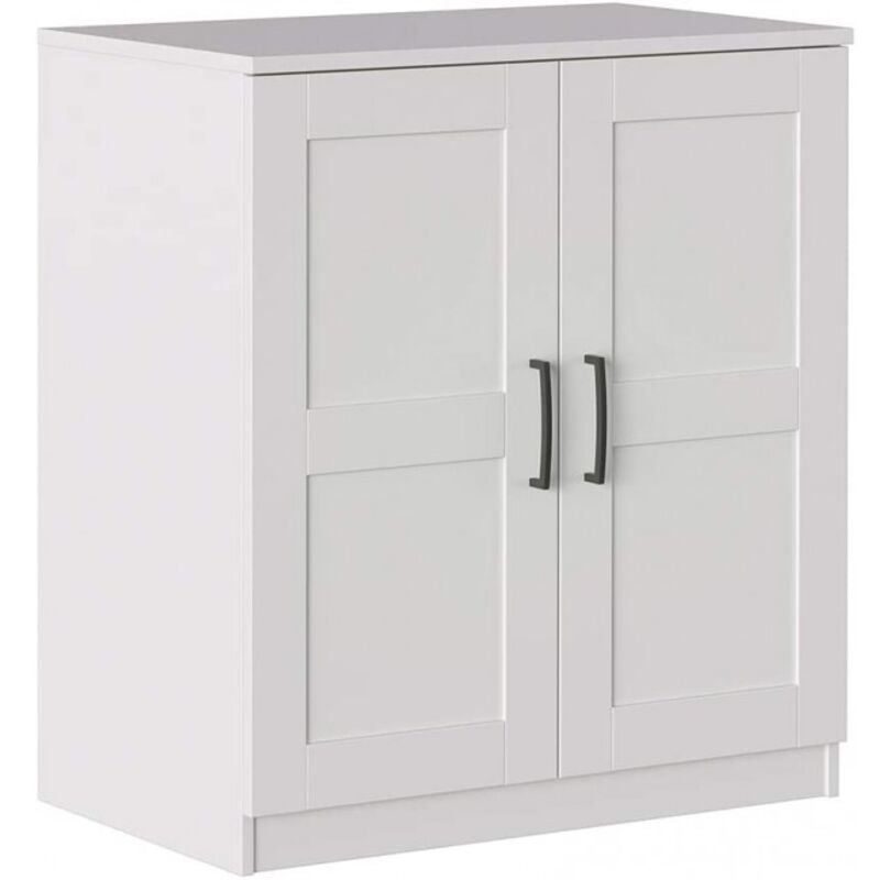 foto del prodotto abitare mobiletto 87 cm bianco opaco con due ante silvi