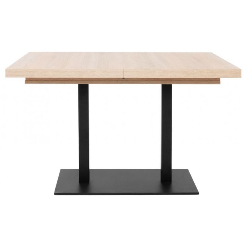 foto del prodotto abitare tavolo allungabile 120x80 cm rovere chiaro e nero atene