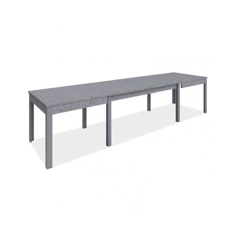 foto del prodotto abitare tavolo allungabile 160 x 90 cm cemento corniolo