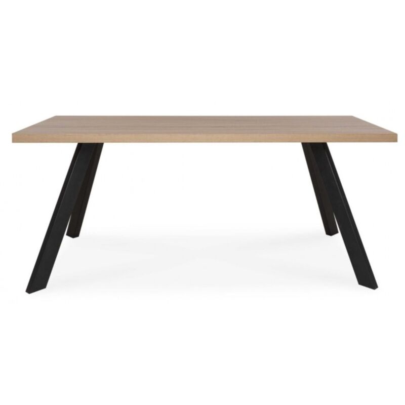 foto del prodotto abitare tavolo da pranzo 160 x 190 cm rovere chiaro e grigio antracite lugo