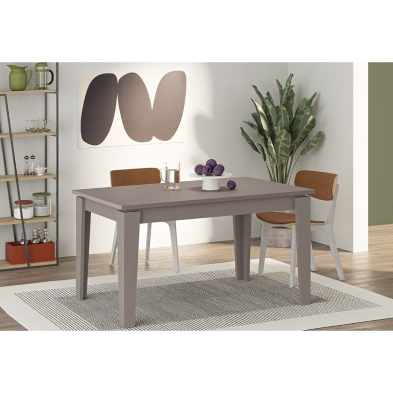 foto del prodotto abitare tavolo da pranzo allungabile 140 x 80 cm moka chiaro amsterdam