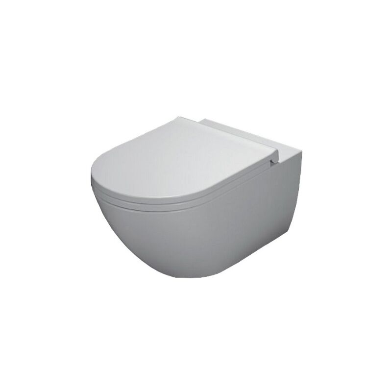 foto del prodotto abitare vaso sospeso senza brida bianco lucido cielo enjoy senza copri wc