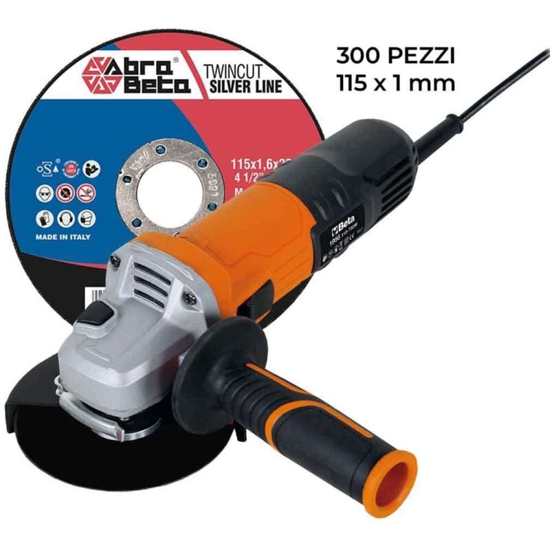 foto del prodotto abrabeta ab000300300 kit box dischi da taglio 115x1mm 300 pz a46q smerigliatrice beta 750w