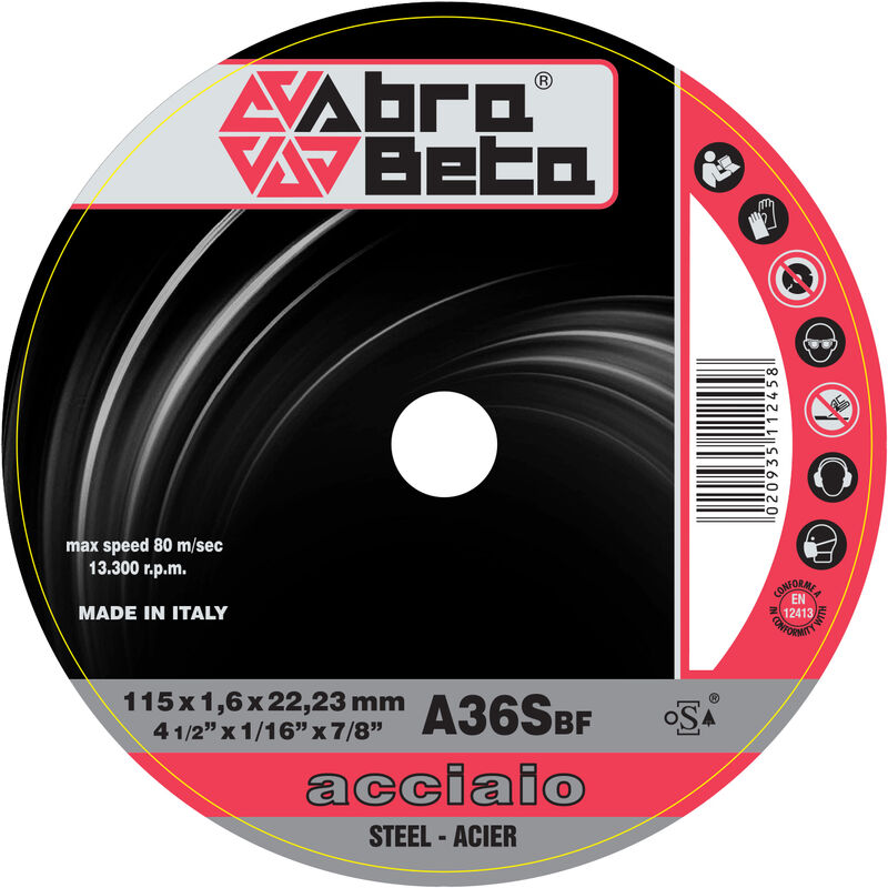 foto del prodotto abrabeta disco ferro d.115x1,6