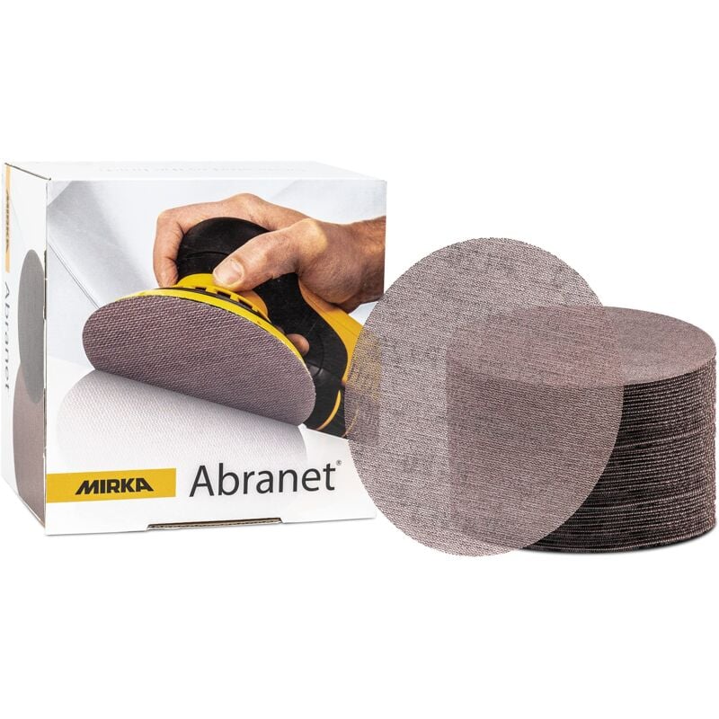 foto del prodotto abranet griglia di levigatura 125mm a strappo grana p800 50 pz adatto a tutte le levigatrici rotorbitali 125mm per levigare legno, stucco,