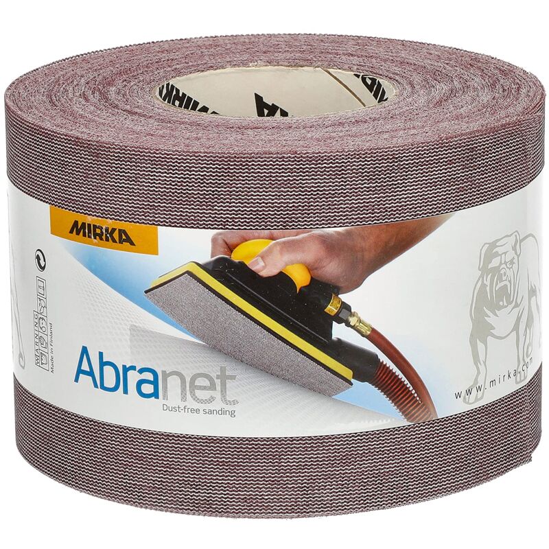 foto del prodotto abranet rotolo abrasivo netto 115 mm x 25 m a strappo grana p180 1 rotolo per levigare legno, stucco, vernice, plastica 5454400118 mirka