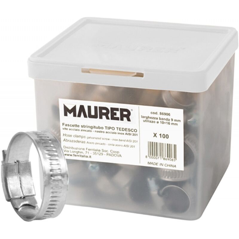 foto del prodotto abrazadera sin fin inoxidable papillon 8-10x16 mm.