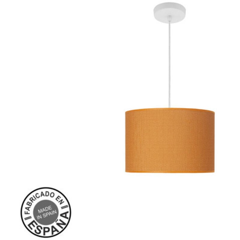 foto del prodotto abrila akunadecor ciondolo modello moda con paralume arancione 30 cm
