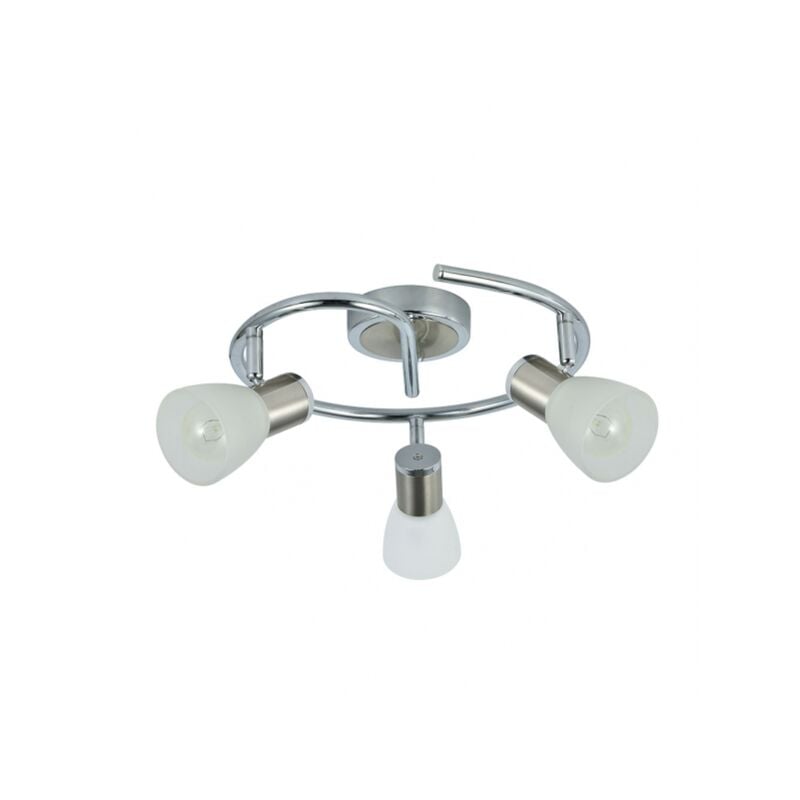 foto del prodotto abrila akunadecor lampada da soffitto per bagno con 3 faretti articolati modello cholo cromo nickel