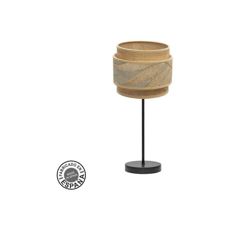 foto del prodotto abrila akunadecor lampada da tavolo modello samoa nero con paralume