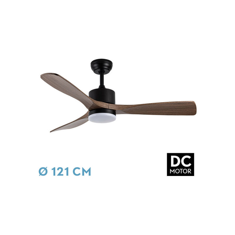 foto del prodotto abrila ventilatore dc ventilatore da soffitto tre lame jet black con luce con 6 velocit regolabili 3 temperature di luce selezionabili