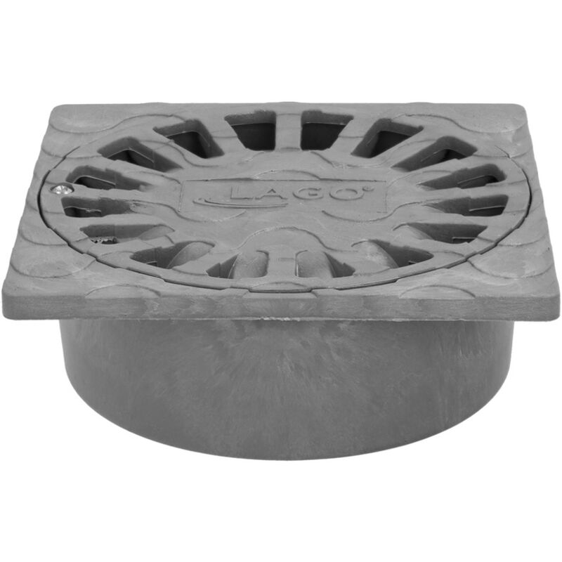 foto del prodotto abrisa 00000000 scarico sifonico in pvc 15x15 cm. scarico de 75 50 mm. scarico, drenaggio, scarico, fognatura, grigio