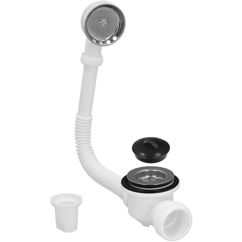 foto del prodotto abrisa - 00000000 sifone per vasca con bocca girevole con troppopieno1 1 2, white