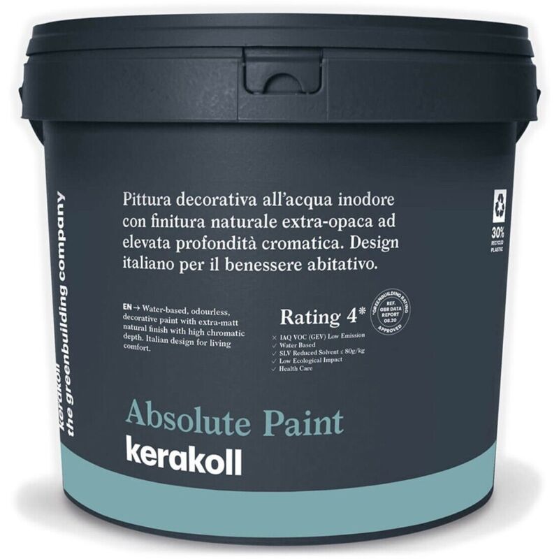 foto del prodotto absolute paint pittura decorativa all acqua inodore 0,75 lt kerakoll